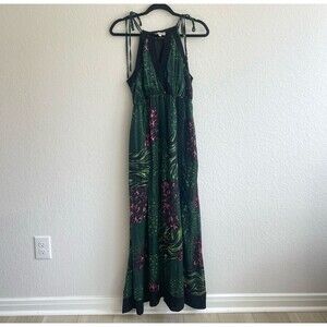 Ciebon Dresses Womens M Kalista‎ Chiffon Gown Green Halter Summer Pockets